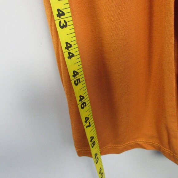 House of Harlow 1960 Mirtha Midi Dress S Orange Rayon Ruched Stretch Party 402 - Picture 10 of 12